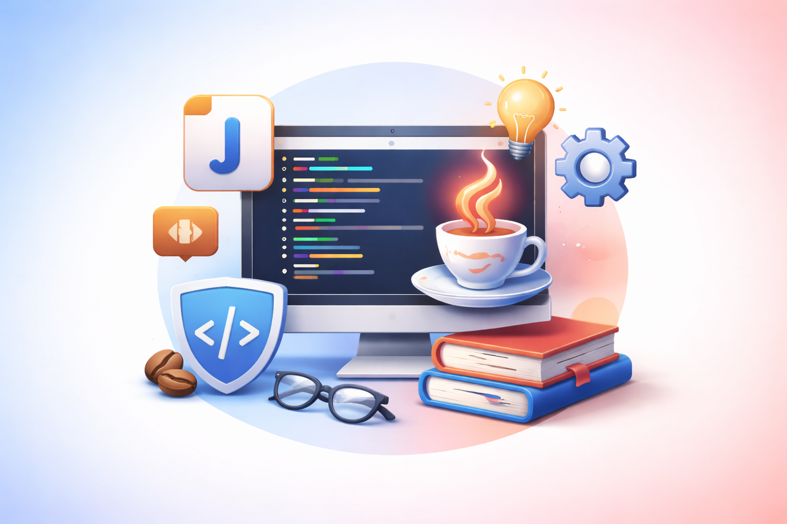 Java programming workspace scene